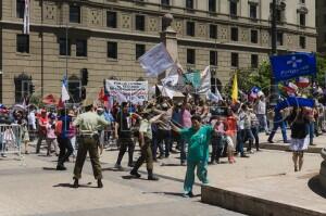 Incidentes fuera de Palacio de La Moneda