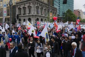 Marcha convocada por la ANEF en apoyo al paro del Registro Civil