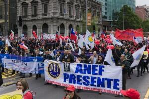 Marcha convocada por la ANEF en apoyo al paro del Registro Civil