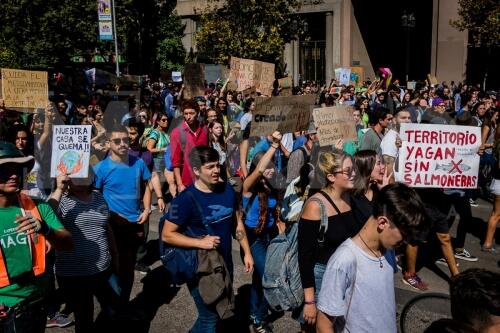 Marcha mundial Fridays for Futere en Santiago