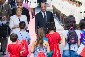 Presidente Francés en visita oficial a Chile