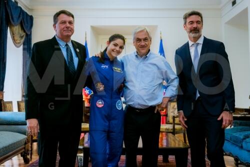 Presidente Sebastián Piñera recibe a Alyssa Carson