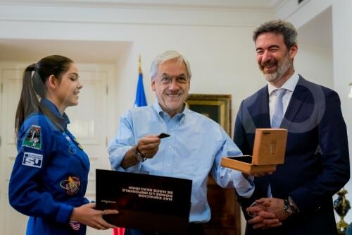 Presidente Sebastián Piñera recibe a Alyssa Carson