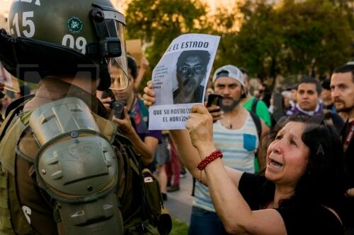 Protesta por Camilo Catrillanca frente a La Moneda
