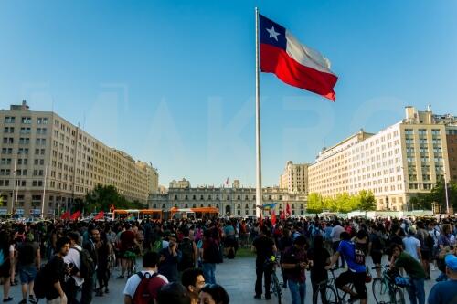 Protesta por Camilo Catrillanca frente a La Moneda