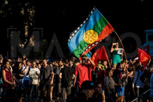 Protesta por Camilo Catrillanca frente a La Moneda