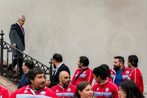 Recibiemiento deportistas paralimpicos en La Moneda