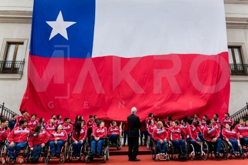 Recibiemiento deportistas paralimpicos en La Moneda