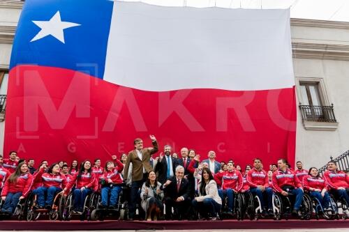 Recibiemiento deportistas paralimpicos en La Moneda