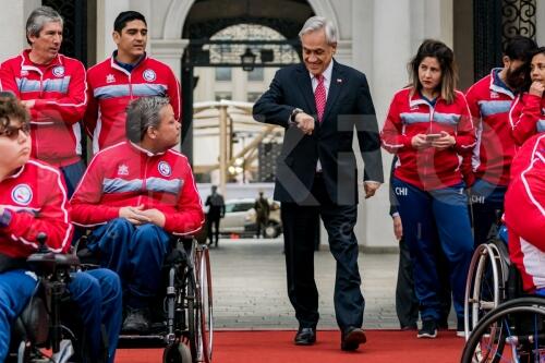 Recibiemiento deportistas paralimpicos en La Moneda