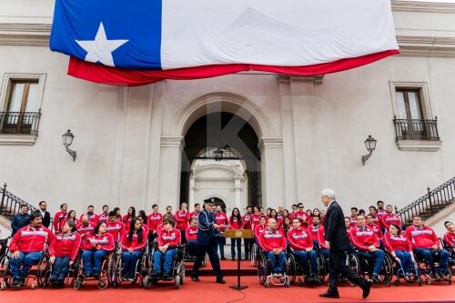 Recibiemiento deportistas paralimpicos en La Moneda