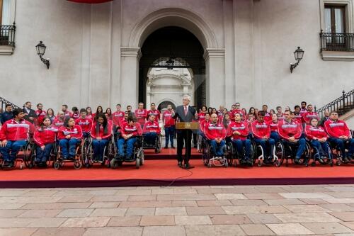 Recibiemiento deportistas paralimpicos en La Moneda