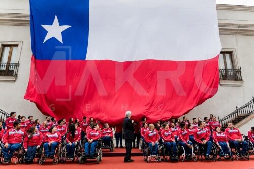 Recibiemiento deportistas paralimpicos en La Moneda