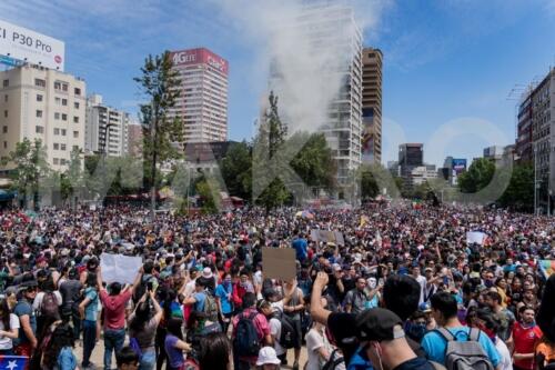 Sexa jornada de protestas en Santiago