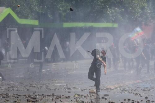 Sexa jornada de protestas en Santiago