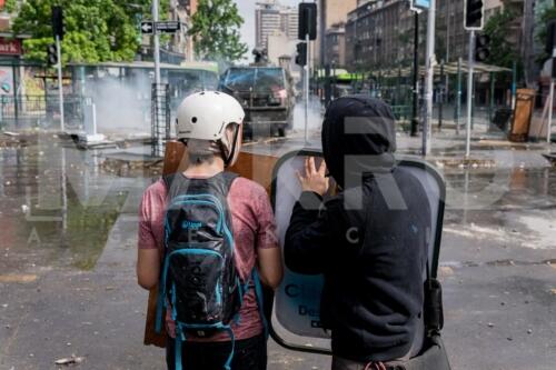 Sexa jornada de protestas en Santiago