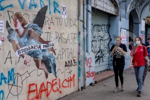 Sexa jornada de protestas en Santiago