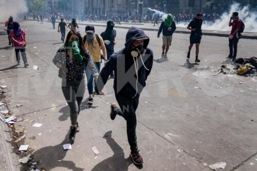 Sexa jornada de protestas en Santiago