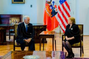 Vicepresidente de EEUU Mike Pence visita Chile